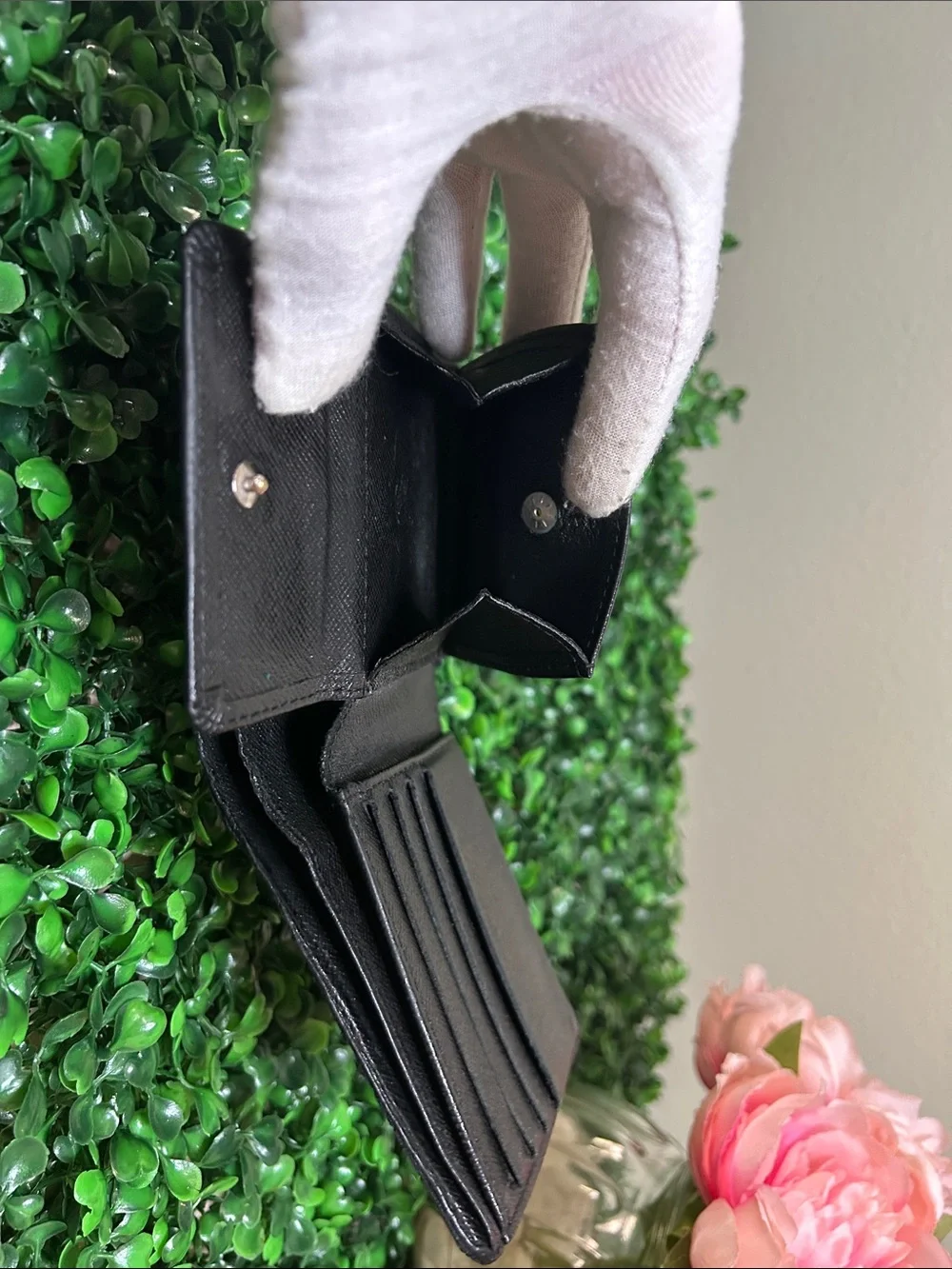 Louis Vuitton Black Damier Pattern Bifold Wallet